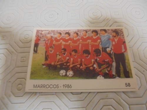 #58 Morocco old portuguese collection sticker World Cup Mexico 86 - 第 1/2 張圖片
