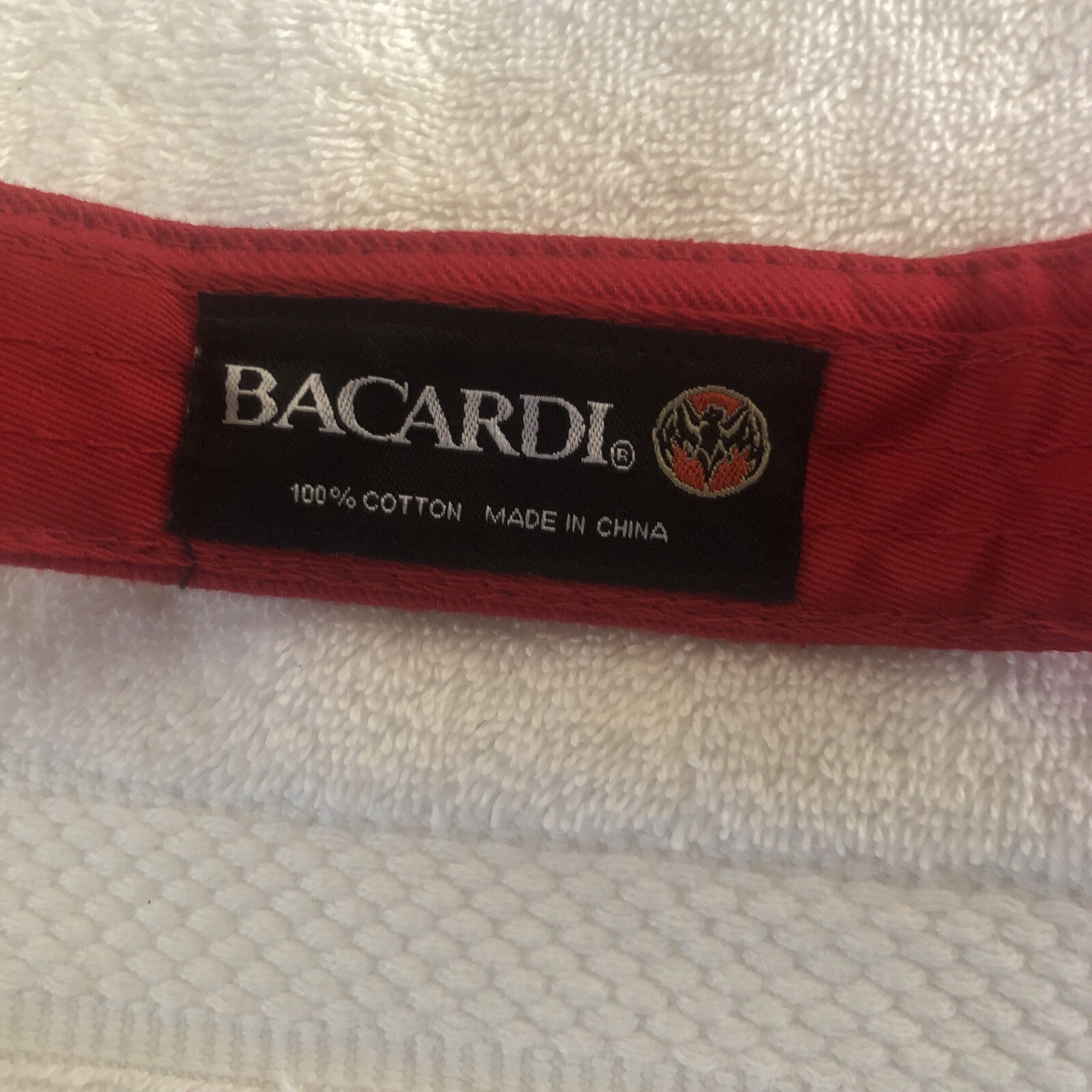 Bacardi  Visor Strapback Adjustable Red/White Bat… - image 6