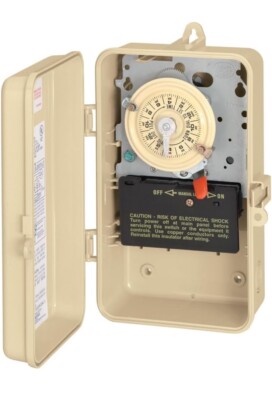 Intermatic T101 R3 24-Hour Mechanical Time Switch With Weatherproof Enclosure