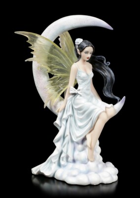 Elfen Figur - Frost Moon by Nene Thomas - Fee Engel Mond Dekostatue
