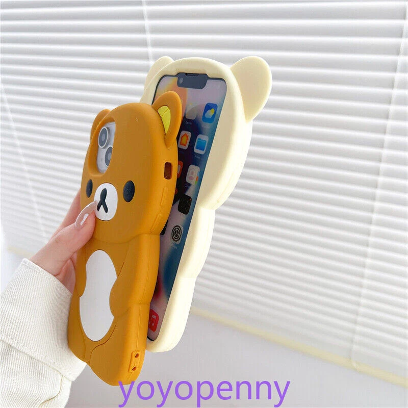 Cartoon Bear Cute Silicone Soft Phone Case Cover for iPhone 17 16 13 15 Pro Max - Image 3 of 4