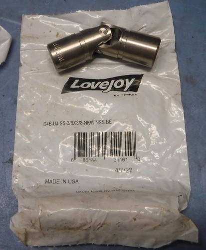 LOVEJOY D4B-UJ-SS-3/8-NKW NSS BE UNIVERSAL JOINT UNINSTALLED COND.