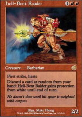 mtg hellbent cards MTG magic cards 1x Hell-Bent Raider Torment Light Play, English