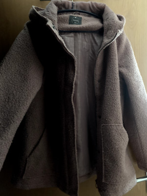 Org.MULTIBLU elegante Jacke/Mantellänge Gr. 40 m.Kapuze Puder-Altrosa wNEU