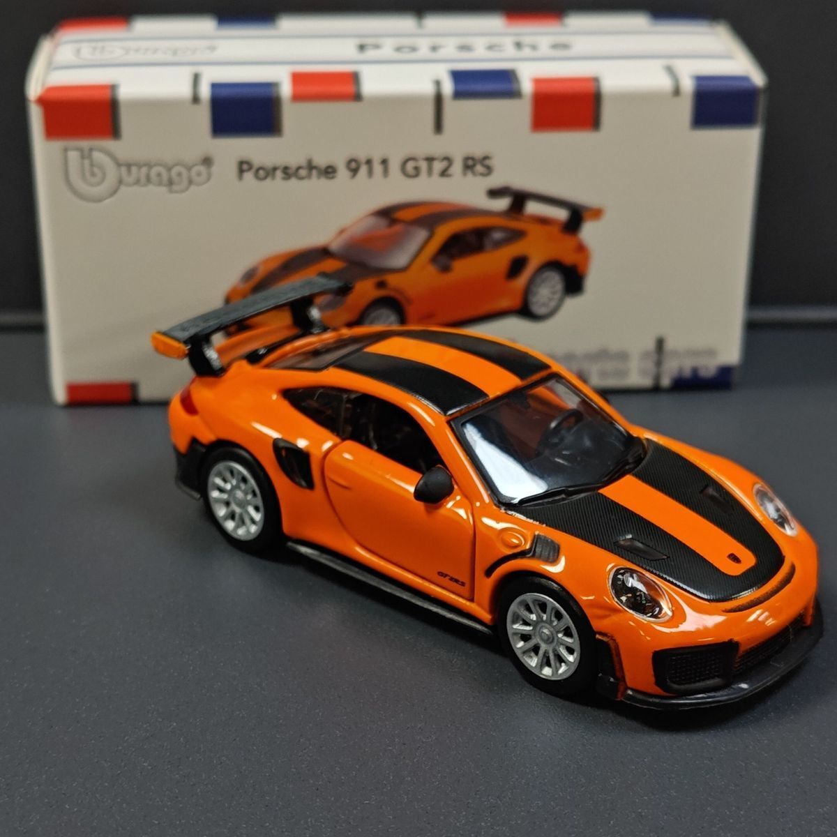 Porsche 911 GT2 RS 1:64 Diecast Model by Bburago - Orange