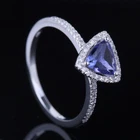 Silver 925 Trillion Shape 6x6mm Ring Gemstone Jewelry Semi Mount Real Diamonds