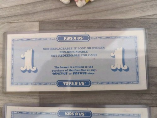 Toys R Us Geoffrey Money 2 $1 Dollar 1993 Series Gift Certificates Sequential - Picture 10 of 13