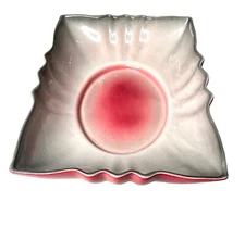 VTG MCM Console bowl Los Angeles Potteries #100 California Pottery Mauve gray