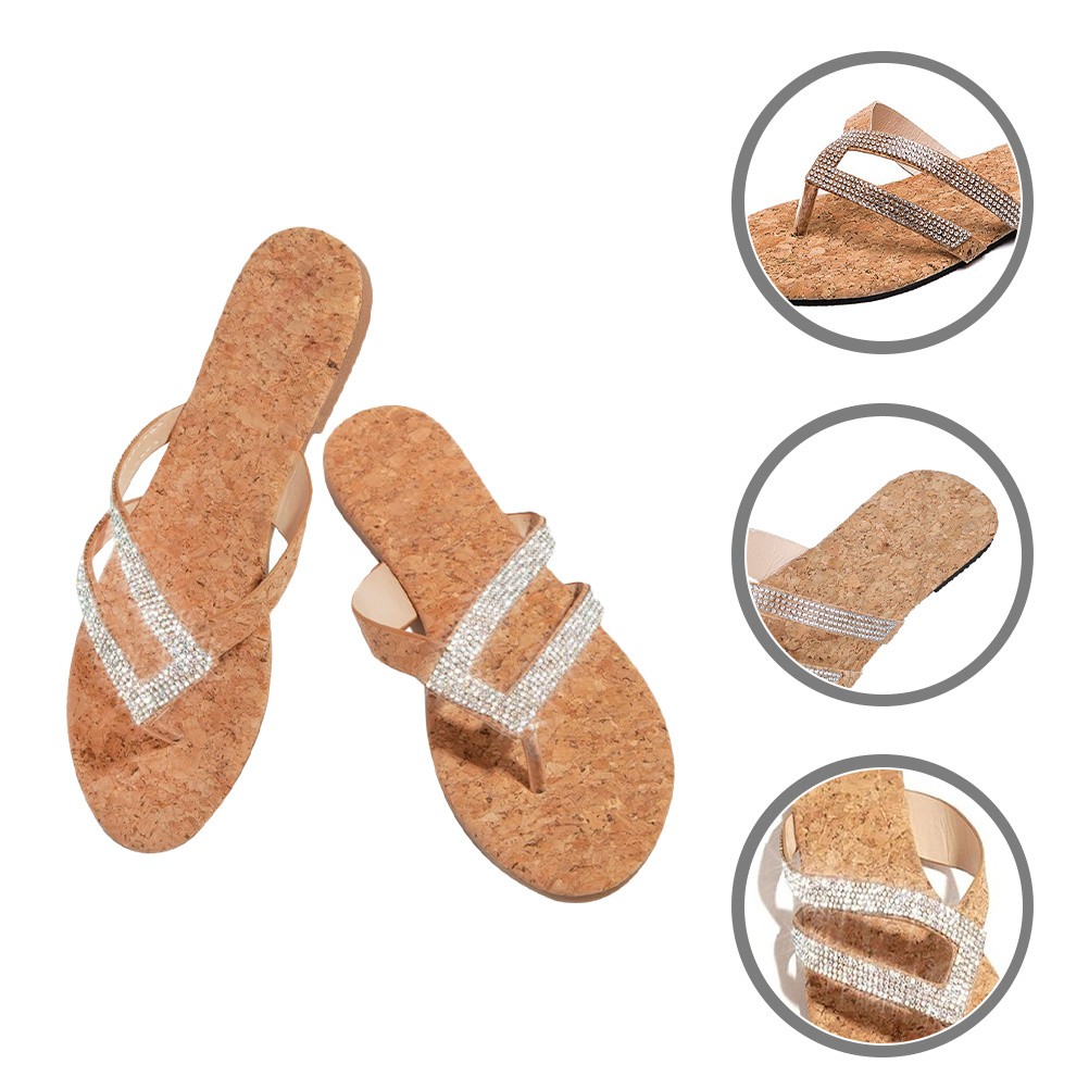 SAOLA Ciabatte suola morbida miss donna sandali scintillanti per matrimonio festa spiaggia donna