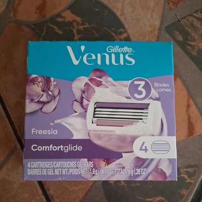 Gillette Venus Comfortglide Freesia Cartridges - 4pk