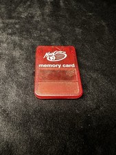 Mad Catz Sony PlayStation PS1 Memory Card 1MB Translucent Red Tested