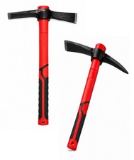 2x TMV24 Mini Kreuzhacke  Fiberglasstiel Hacke 38cm Spitzhacke