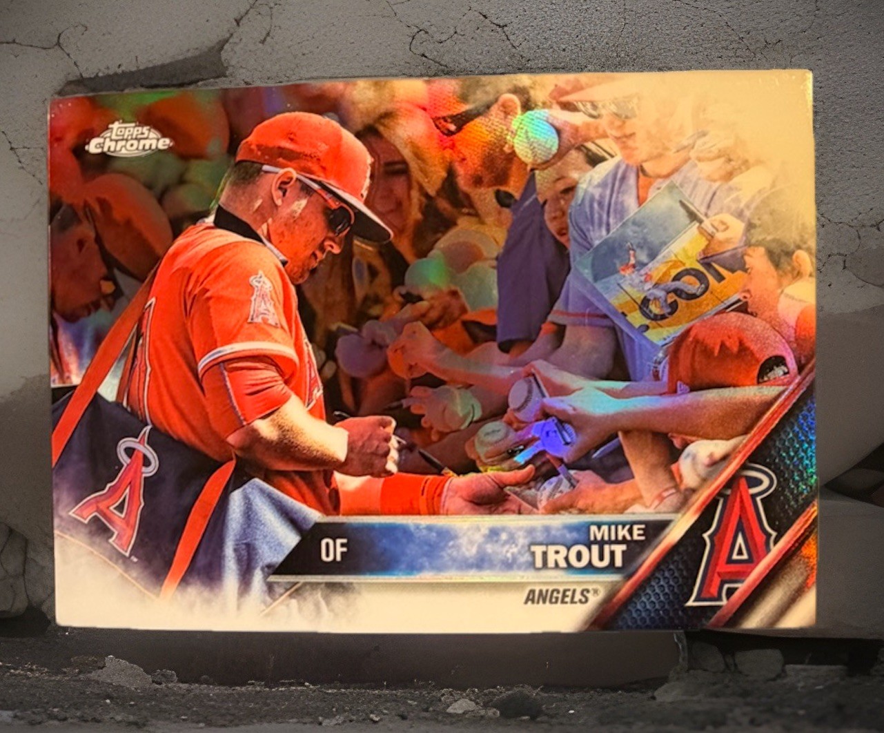 2016 Topps Chrome - Image Variation Mike Trout #1 Refractor Signing Autographs