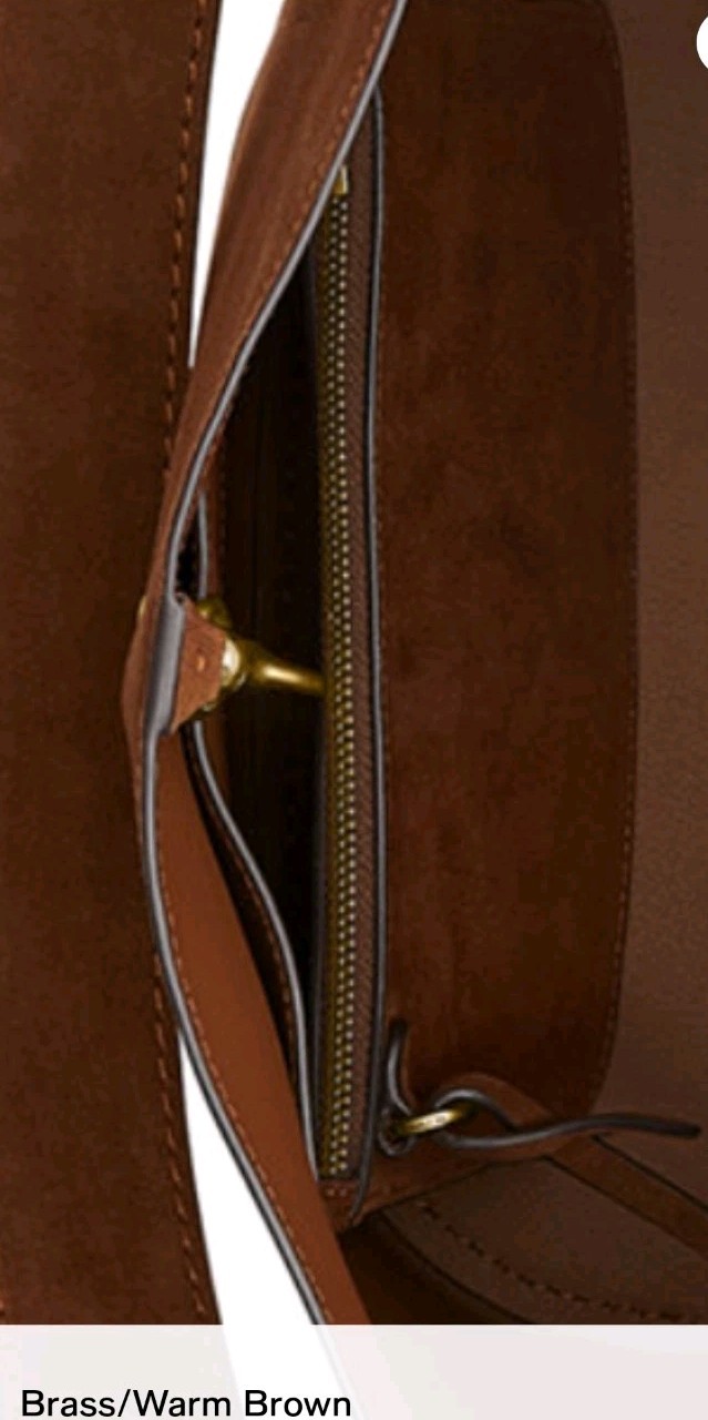 NWT Coach Bleecker Medium Suede Bucket Bag Brass/Warm Brown  In Original Package image 5