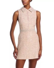 Alice + Olivia Pearl Blush Ellis Embellished Mini Dress Size 8 NWT