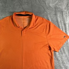 Nike Dri-FIT Tiger Woods TW Golf Polo Shirt Mens XL Orange Pattern