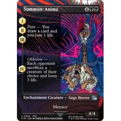 Summon: Anima (borderless) X4 M/NM Magic: The Gathering MTG Final