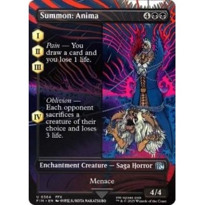 Summon: Anima (borderless) X4 M/NM Magic: The Gathering MTG Final