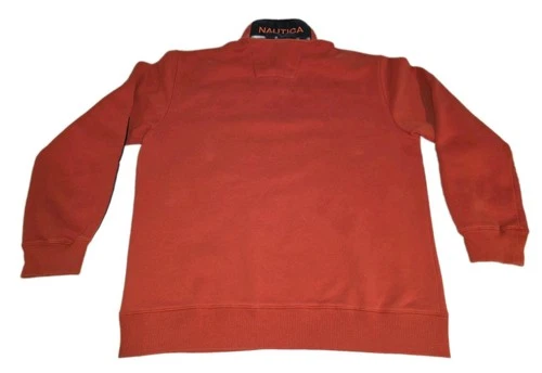 Nautica Sweatshirt Men’s XL Orange 1/4 Zip Long Sleeve Pullover Sweatshirt  image 4