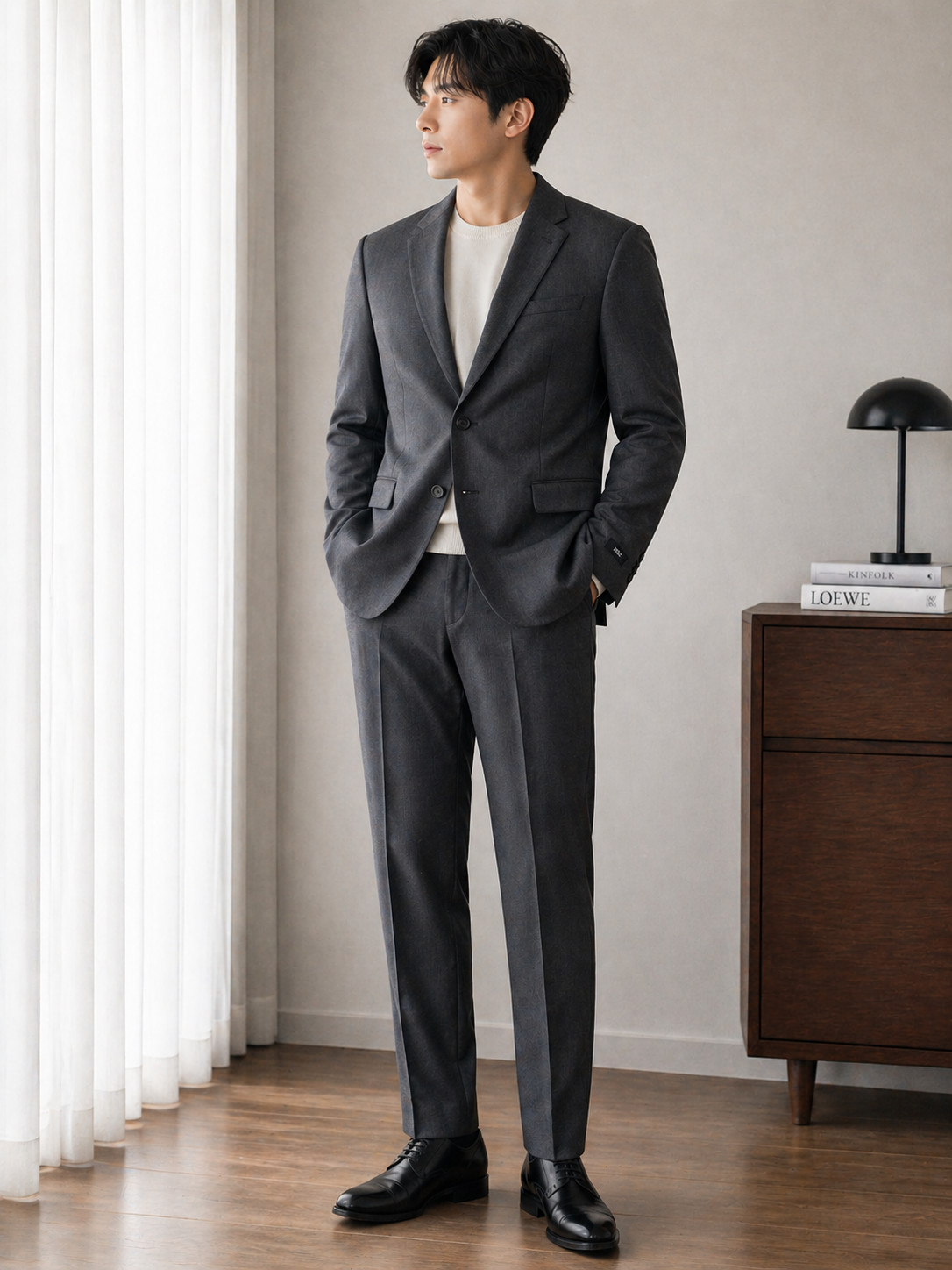 BOSS by HUGO BOSS Men's Wool Suit Size 44R