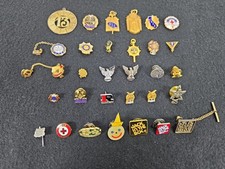 Lot Old Pins Sterling BSA Eagles, Ryder, Sorority, Masonic, VFW, CNOA, Red Cross
