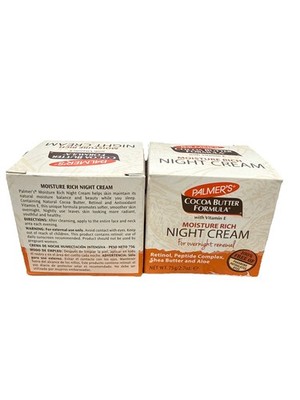 2 Pack Palmers Moisture Rich Night Cream For Overnight Renewal 2.7Oz Each