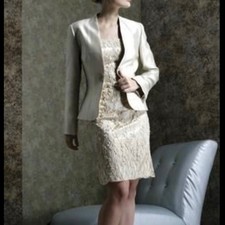 Jovani Silk Mother of the Bride Gold 2 Piece Dress Size 4 NWOT