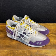 Asics Gel-Lyte III H305N Purple Grey Yellow Suede Sneakers Mens 10.5 US 43.5 EU