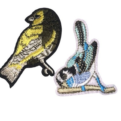 TWO BIRDS!! ! SO CUTE!!! IRON ON /SEW ON Patch+ONE FREE  STICKER