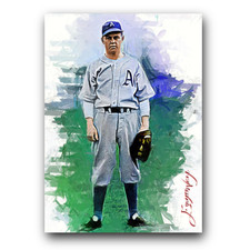 Nellie Fox #11 Art Card Limited 48/50 Vela Signed (Philadelphia Athletics)