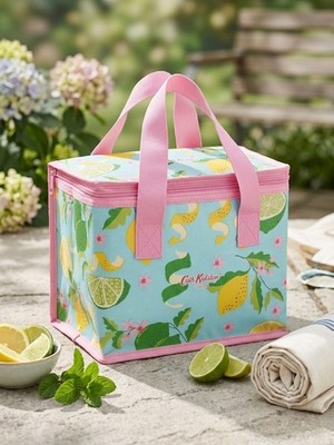 2 kleine isolierte Cath Kidston Brotzeittasche Zitronen- & Limetten-Design neu