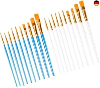 20 Pinsel, Acrylpinsel, Aquarellpinsel, Kinder-Malset, Malpinsel, Malwerkzeuge,