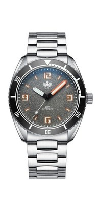 Phoibos Reef Master 200M Automatik Taucheruhr PY047D Fossil Grau