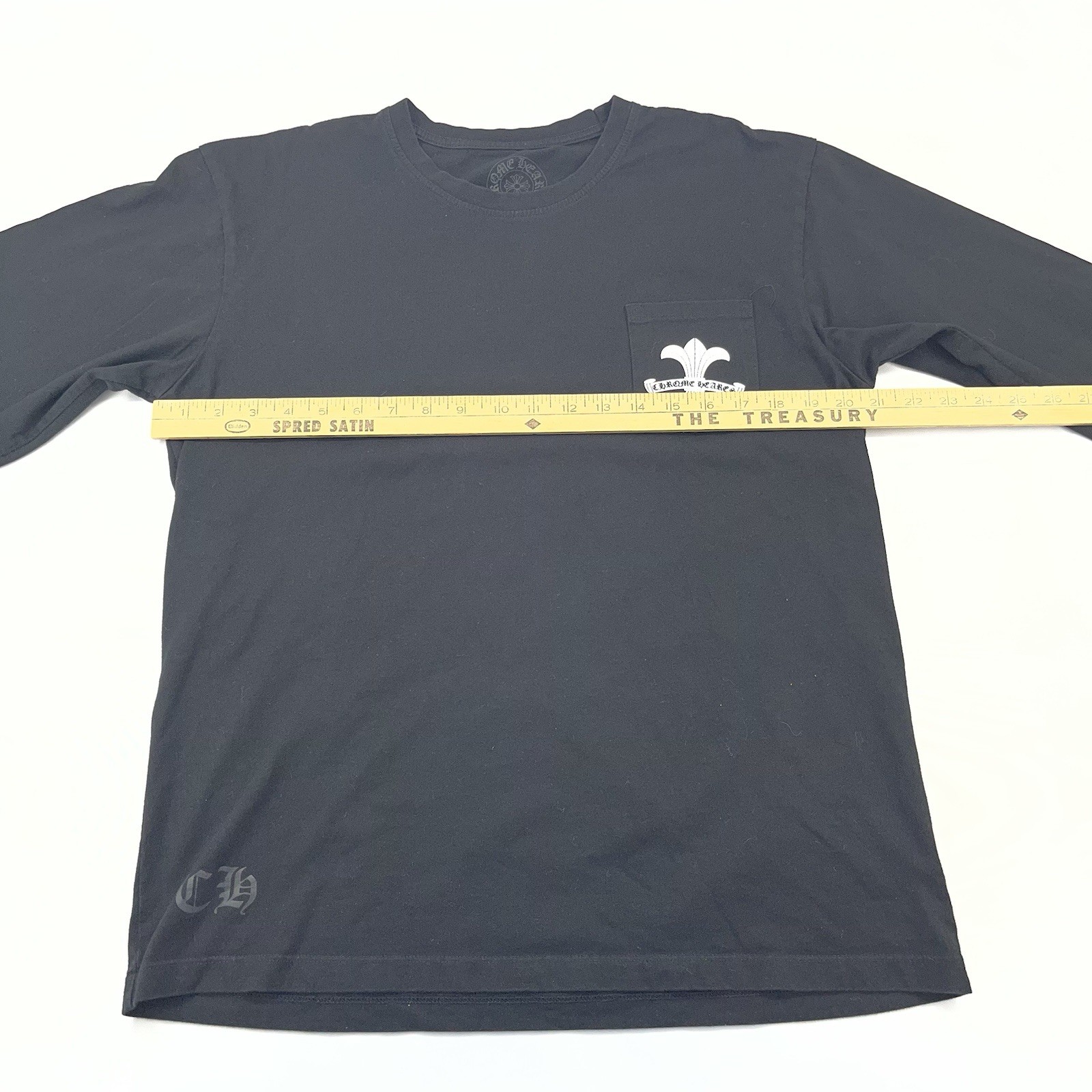 Chrome Hearts Black Long Sleeve T Shirt XXL Fleur De Lis Scroll Logo Cotton GUC thumbnail 11