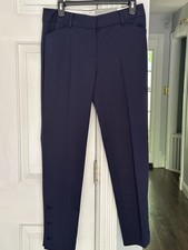 NEW Talbots Hampshire Ankle Pants Women Size 4 Navy Business Casual Office READ