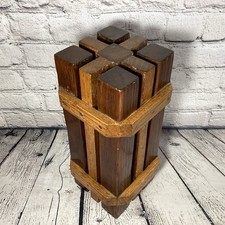 Dansk ? 8 Slot Teak Wood Knife Block Mid Cent...