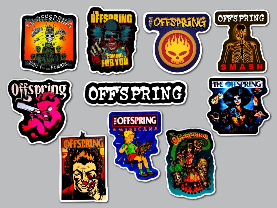 OMNI-CULT Offspring Vinyl Sticker Lot (10 Stickers) punk 90's goth emo indie green day