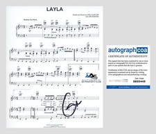 ERIC CLAPTON AUTOGRAPH SIGNED LAYLA SHEET MUSIC ACOA