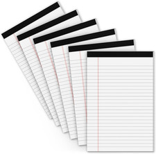 Legal Pads 5X8 Small Note Pads 5X8 Notepads for Work, 6 Pack Writing Pads 5X8 Co