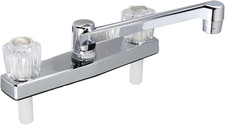Non-Metallic Kitchen Sink Faucet with 2 Handles, Chrome, 10122