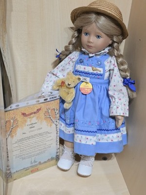 Steiff Puppe HILDE mit Bärchen. Zertifikat Nr. 500 von 1000. Limitiert.