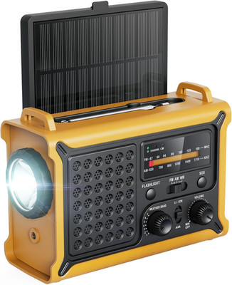 12000Mah Emergency Weather Radio, AM/FM/NOAA Solar Hand Crank Radio with 2X Pane