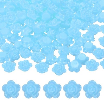 Acrylic Pink Flower Spacing Beads, 200 Pcs, Light Pink