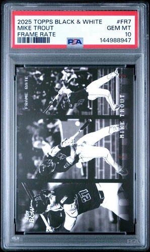 2025 Topps Black & White - Mike Trout Frame Rate #FR7 💎PSA 10💎 Angels