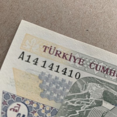 Fancy Number 14141410 Turkey 1  New Lira 2005 UNC P216 Banknote Turkiye Currency
