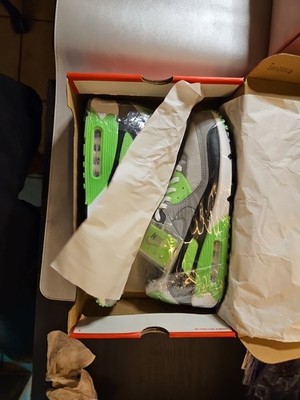 Nike Mens Air Max 90 Recraft CW5458-100 Green White Sneaker Shoes Size 13 Lime