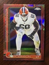 2025 Topps Chrome Football Cam Robinson Pigskin Refractor SP Browns #124