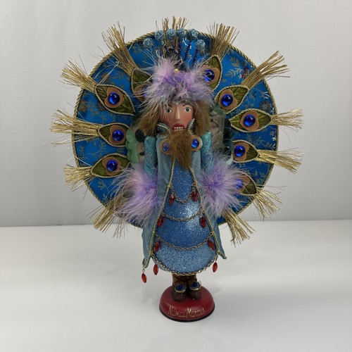 🦚 Limited Edition Neiman Marcus Peacock Nutcracker – 13" Tall – Vtg Color Shift