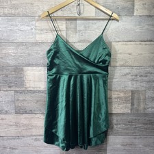 Shein Dark Green Layered Mini Dress Size 10-12 BNWT