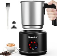 Milk Frother Electric 6 in 1 Morpilot 500ml Automatic 500 ML, Black Free Deliver